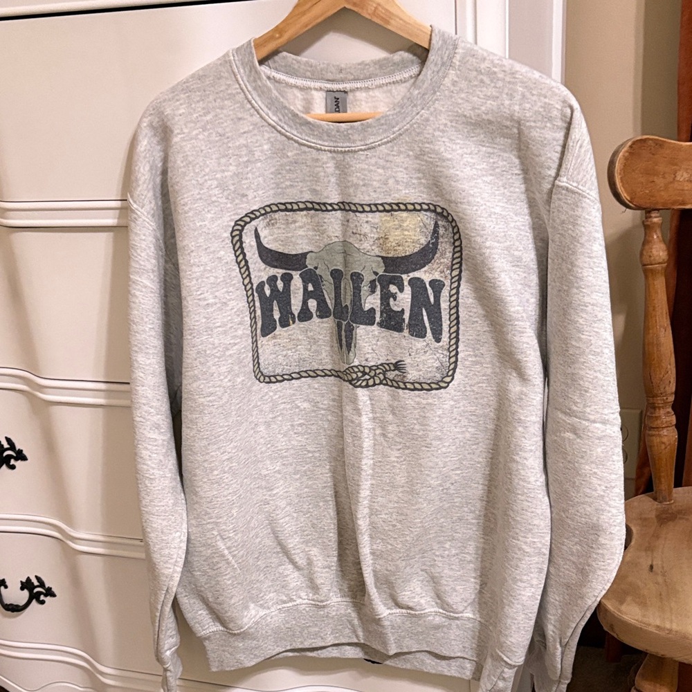 Morgan Wallen Heather Gray Graphic Sweatshirt